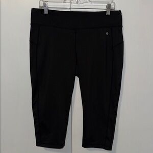 Rainbeau Active Cropped Leggings Women’s L Large Black